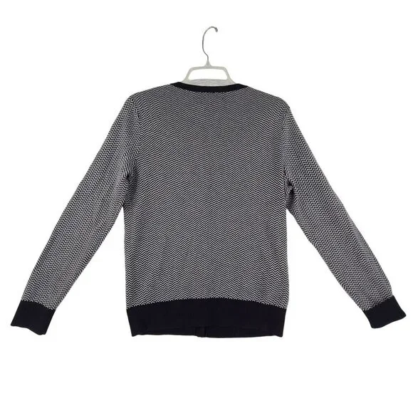 Land's End Outfitters Women's Button up Top Black and White Size S - Picture 7 of 10